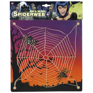 Halloween - Dekorácie „Spider žiariaci v tme“, Widmann, 39 x 29 cm