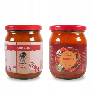 Paste Habanero + Harissa Set s olivovým olejom 500 g