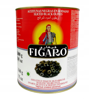 Olivy čierne čierne španielske FIGARO, rezané 3000g