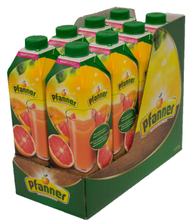 Pfanner Juice 100% Pink Grapefruit 1L x 8 kusov