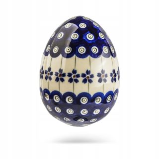 Veľkonočná dekorácia - Keramické veľkonočné vajíčko Bolesławiec Ceramics december 1807