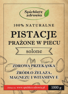Orechy - Pistachios pečené solené 1kg z plantáže + bezplatne 8 PLN