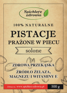 Orechy - Pistáci pečené solené čerstvé 500g od plantáže
