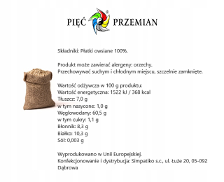 Ovsené vločky bezlepkové JUMBO 25KG