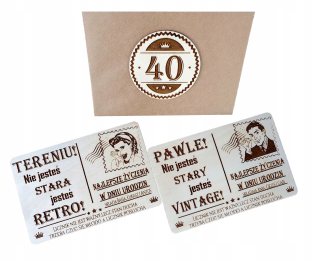 Pohľadnica magnet darček k narodeninám 40 50 60 70