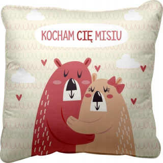 Darček na Valentína - Darček vankúš na Valentína Milujem ťa Teddy Bear