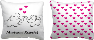 Darček na Valentína - Darček vankúš pre valentínske plesníky názvy Elephant