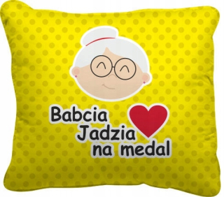 Darček na Valentína - Vankúš s menom pre babičskú babičku pre medailu