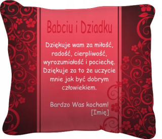 Darček na Valentína - Vankúš s menom pre starú mamu starého otca