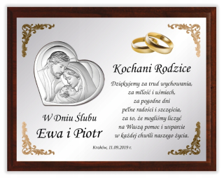 ĎAKUJEME ZA RODIČOV MÁME OBRÁZOK STRIEBORNÝ XL