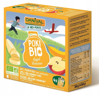 Poki - Apple - Banana Puree 100% Byť ovocie