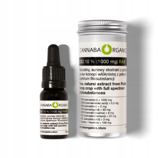 CBD - Poľský surový CBD olej 10% celé spektrum 10 ml