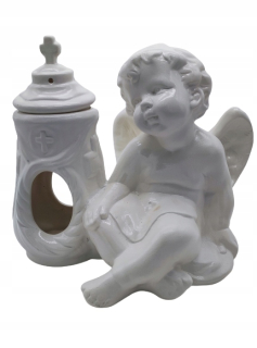 Porcelán / keramický anjel / veľký -lewy / l -10
