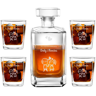 DARČEK PRE že ho PAR WHISKY karafy Grawer