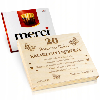Darček pre pár na svadobné výročie sady s Merci