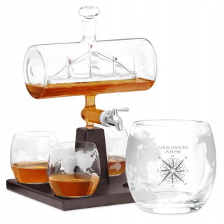 Darček pre Vianoce karafa na whisky s rytinou