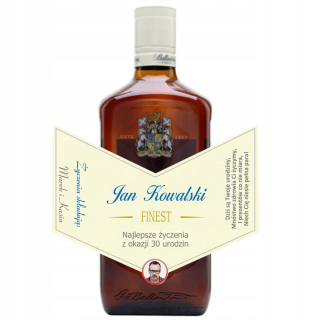 Darček pre narodeniny štítku whisky Ballant.