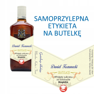 Darček pre magisterský titul v štítku whisky