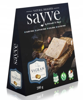 Vegánsky produkt s chickpeas a vlašskými vlašskými orechami