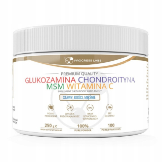 Ochrana kĺbov -  Progress Labs Glukozamín Chondroitin MSM 250g