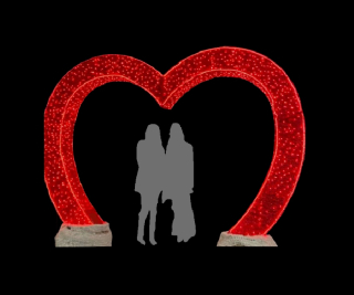 Darček na Valentína - Illuminácie srdca 3d 450x20x300cm dekorácie