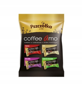 VČELÁ KÁVA AMO CANDIES S NÁPLŇOU KÁVY