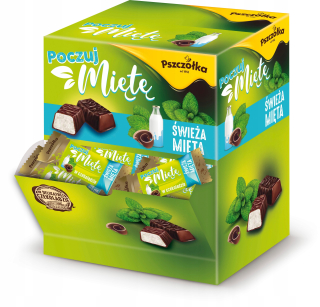 Včelí čokoládová cukrík. Cítite mincovňu 2kg