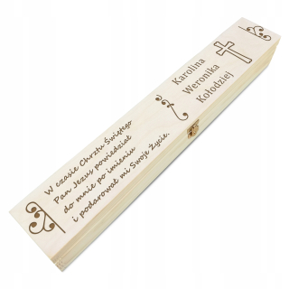 Doplnky na krst - Krabica dreveného krstu pre krst Candles PCS3