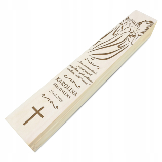 Doplnky na krst - Krabica dreveného krstu pre krst Candles PCS9