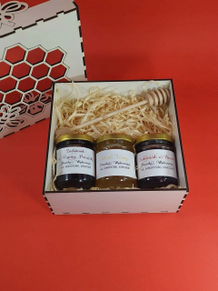Darček box sada včela medu. Zlato