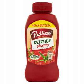 HYDINOVÝ KEČUP KOUPNÝ PIKANTNÝ 410G FĽAŠA 8ks