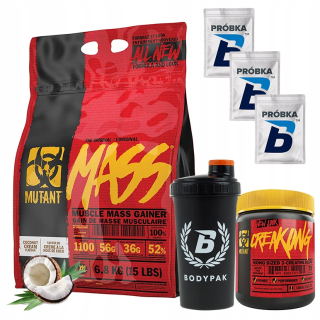 Gainer - PVL Mutant Mass 6800g CreamPong 300g vzorka Shaker
