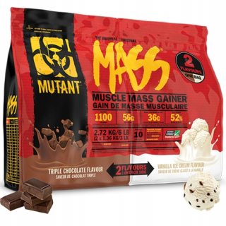 Gainer - PVL Mutant Mass Dual 2720g 2 v 1 Príchute Zisk Hmotnosť