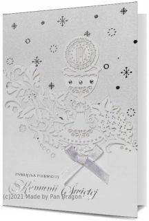 Prvé sväté prijímanie - Suvenir Communion card s prelamovanými prianiami H720