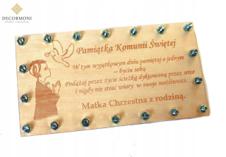 Prvé sväté prijímanie - Suvenír prijímania pre dievčenskú kartu skrutiek