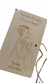 Prvé sväté prijímanie - Koláčové škatule zelený veniec + meno