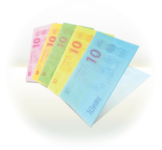 Jedlý papier euro 400ks bankovky