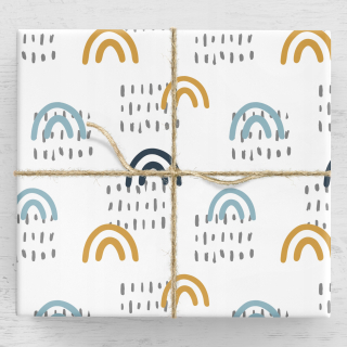 Darčekový baliaci papier Blue Arcs 10ark