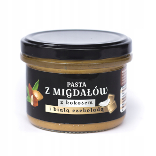 Mandľová pasta KOKOS BIELA ČOKOLÁDA 180g