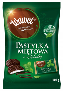 Tablet mincovňa v čokoláde 1kg wawel