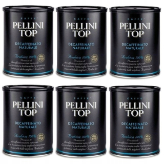 Káva bez kofeínu -  Pellini Top Decffeinowa 250g Mleté kávy X 6ks