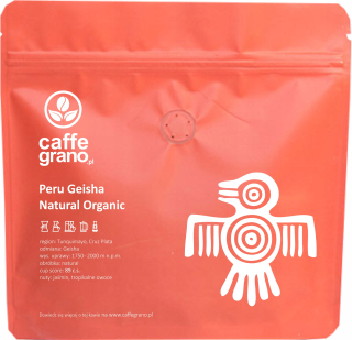 Zrnková káva -  Peru Geisha Prírodné organické - Káva CAFFE GRANO