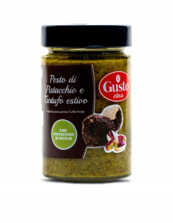 Pesto s pistáciami s hľuzovkami 190g Gusto Etna Taliansko