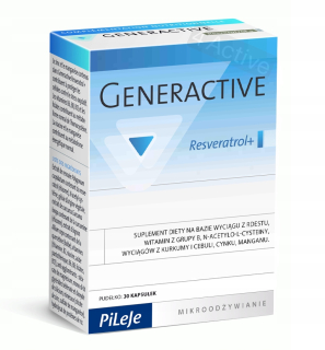 Piles Generactive Resvertrol + 30 čiapky. + ZADARMO