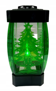 LED sklo Glamour Black Christmas Tree malý ako 75 hodín