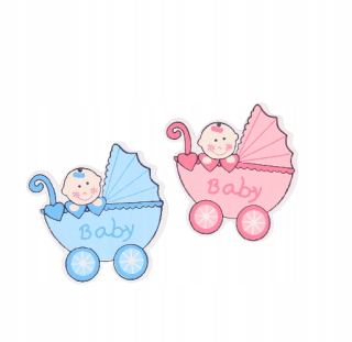 Doplnky na krst - Drevený krst Pink Mix Pink Blue 2 ks.