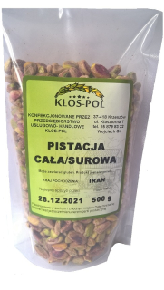 Orechy - Prírodné pistácie surové bez škrupiny 500g kłos-pol