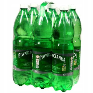 Prírodná minerálna voda Piwniczanka mierne plyn. 6X1,5