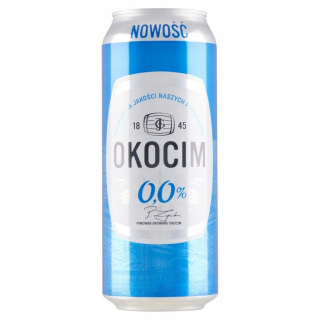 Nealkoholické pivo - okocim 0,0% 4-pak môže 0,5l