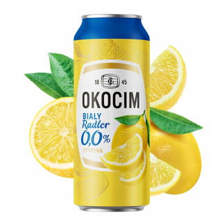 Nealkoholické pivo - Okocim Bialy Radler 0.0% CYDR